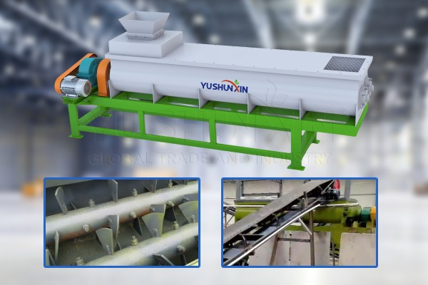 Large scale continuous horizontal mixer