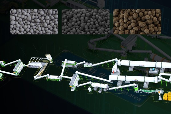 Mixed compost organic fertilizer pelletizing system